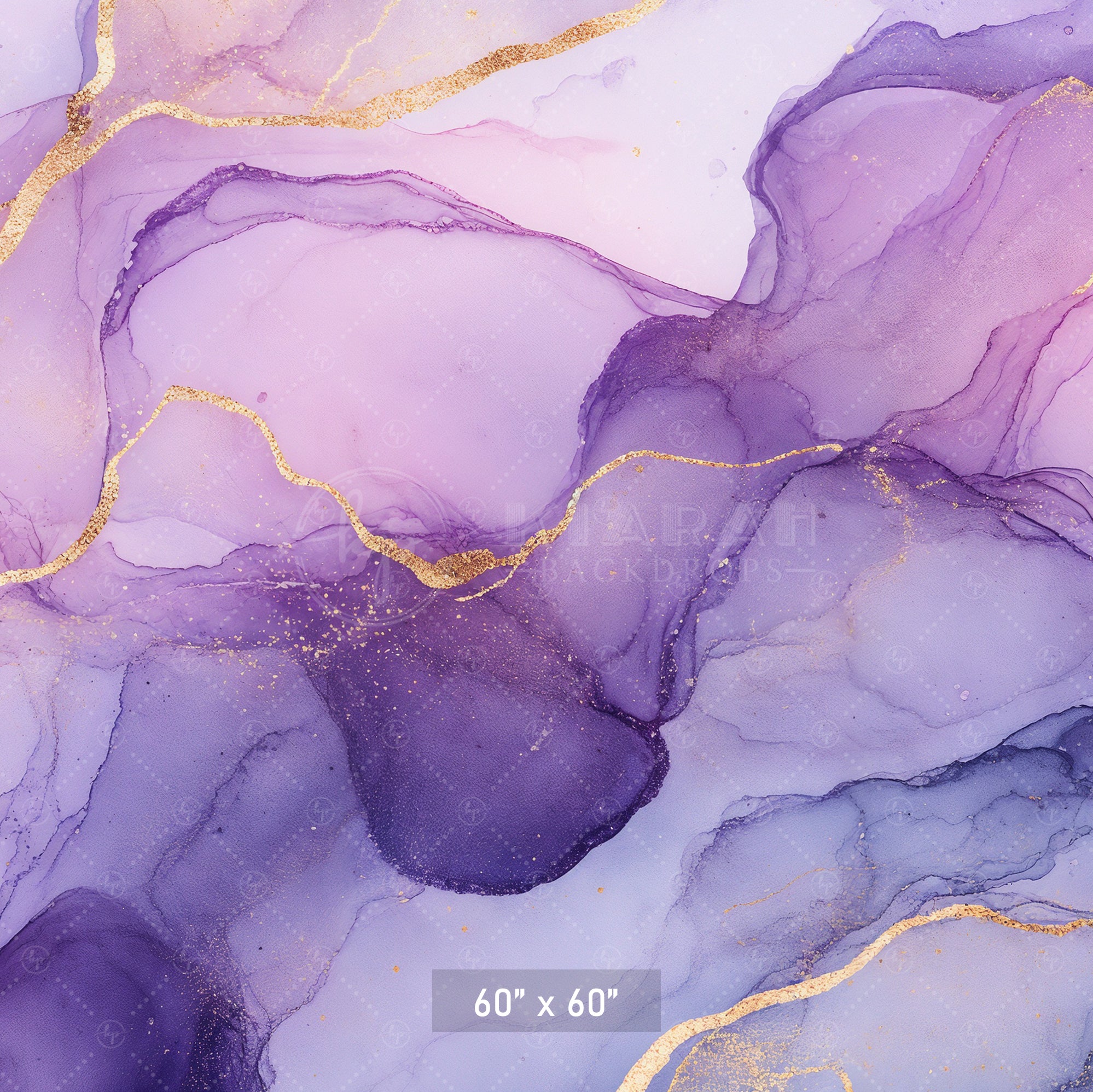 Amethyst & Rose Gold Flow Backdrop